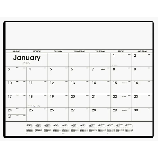 Triumph® Calendars Black & White Desk Pad Calendar — view 2