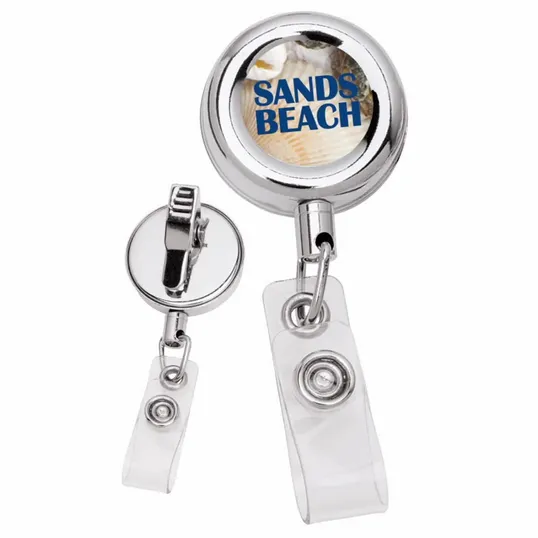 Metal Retractable Badge Holder with Alligator Clip — view 4