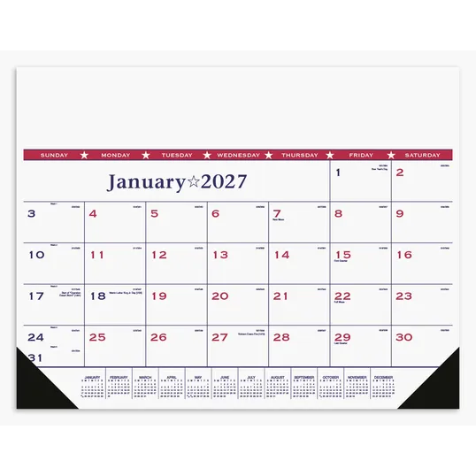 Triumph® Calendars Patriotic Desk Pad with Vinyl Corners — view 2