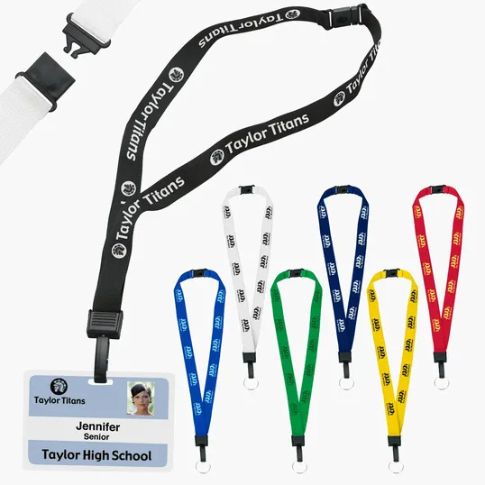 3/4" Breakaway Lanyard with Key Ring — view 2