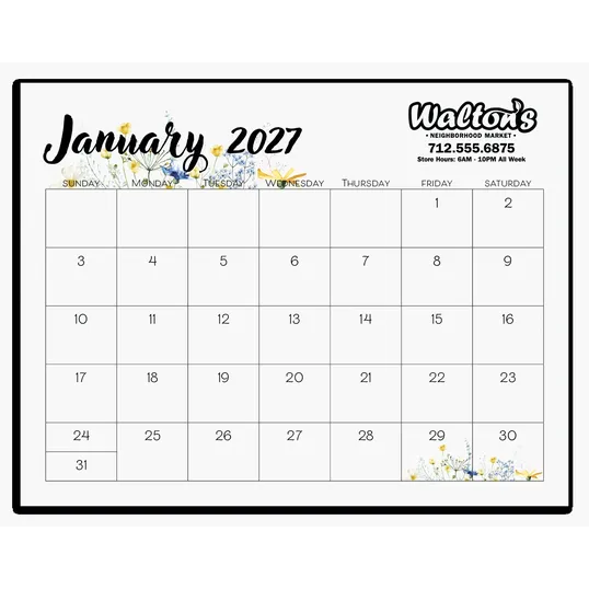 Triumph® Calendars Small Monthly Desk Pad, Floral