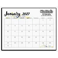Triumph® Calendars Small Monthly Desk Pad, Floral