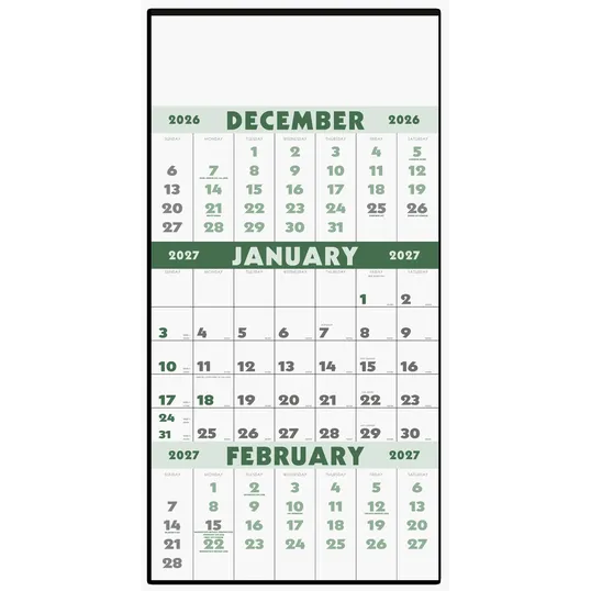 Triumph® Calendars 3-Month Planner, 12-Sheet Wall Calendar — view 2