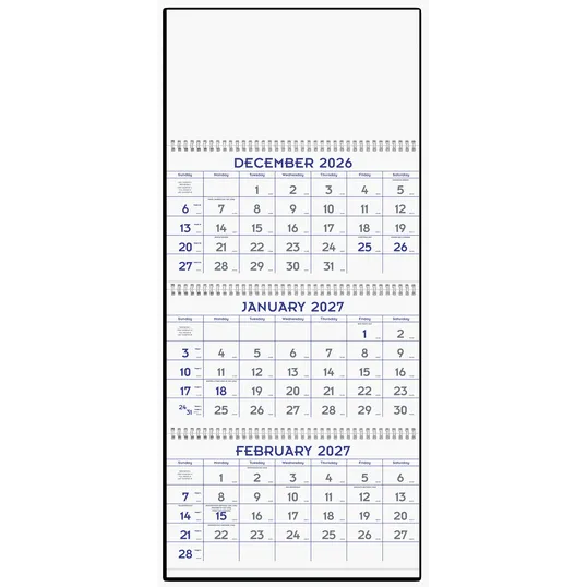 Triumph® Calendars Blue & Grey Commercial Planner, 14-Month Wall Calendar