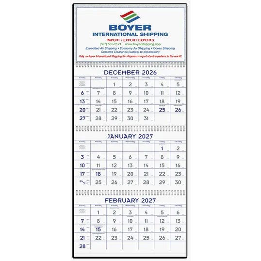 Triumph® Calendars Blue & Grey Commercial Planner, 14-Month Wall Calendar — view 2