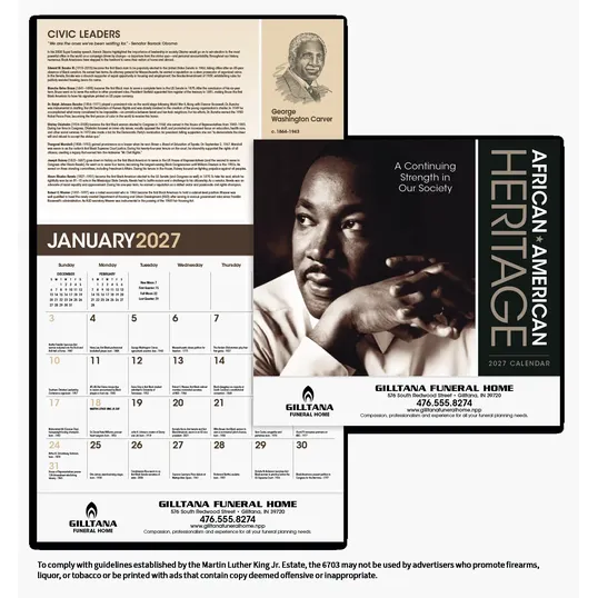 Triumph® Calendars African-American Heritage: Dr. Martin Luther King, Jr. Wall Calendar