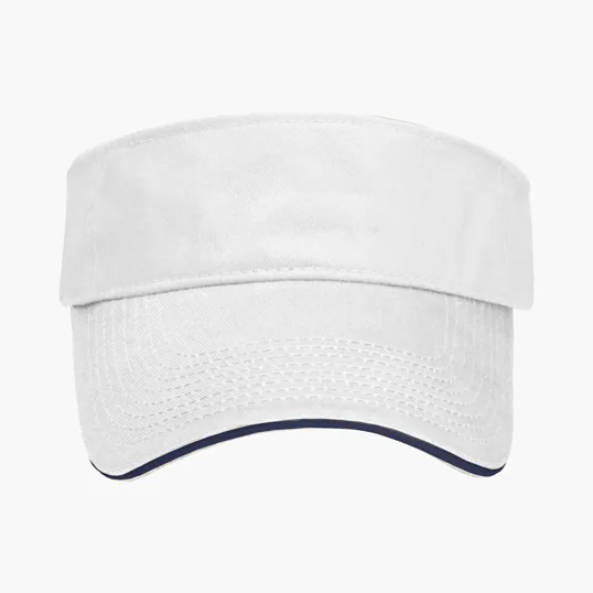 The Visor, Brushed Cotton Twill with Contrast Sandwich — view 7