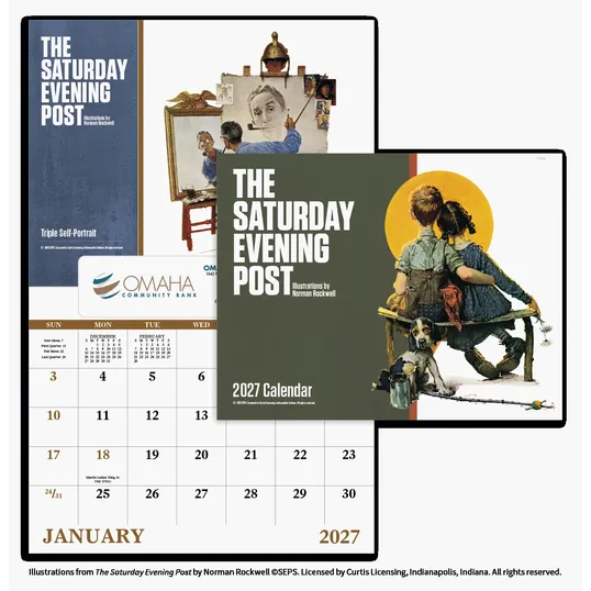 Good Value™ The Saturday Evening Post Window Calendar, 13-Month