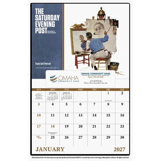 Good Value™ The Saturday Evening Post Window Calendar, 13-Month — view 4