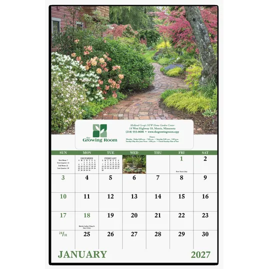 Good Value™ Garden Walk Window Calendar, 13-Month — view 3