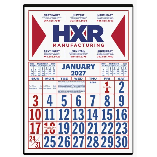 Skinner & Kennedy® Commercial 12-Sheet Calendar — view 2