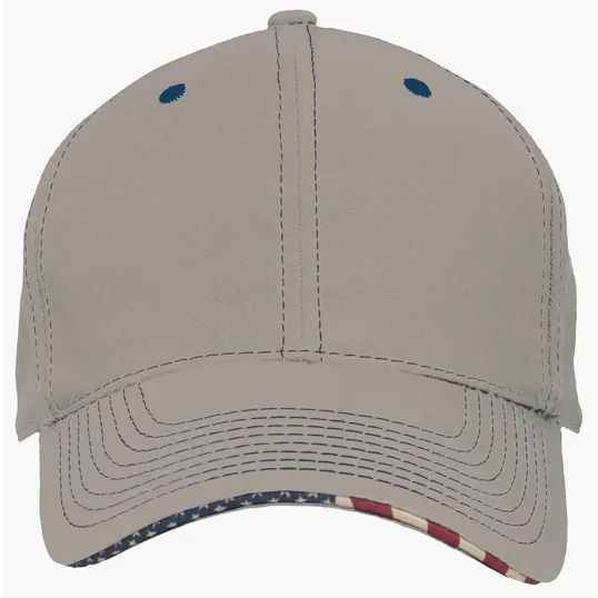 Patriotic Cap, Structured Cotton Twill USA Flag Cap — view 2