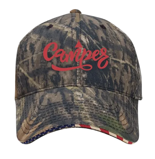 Camo Patriotic Cap with Stars and Stripes Design — view 4