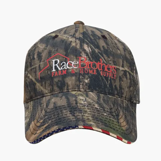 Camo Patriotic Cap with Stars and Stripes Design — view 5