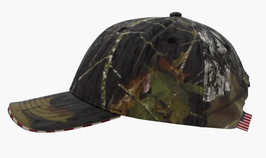 Camo Patriotic Cap with Stars and Stripes Design — view 2