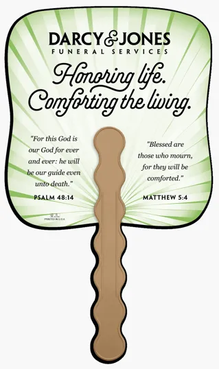 Skinner & Kennedy® Palm Leaf Paper Hand Fan — view 8