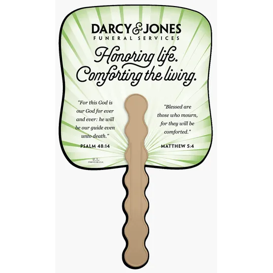 Skinner & Kennedy® Palm Leaf Paper Hand Fan — view 10