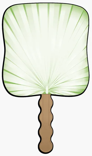 Skinner & Kennedy® Palm Leaf Paper Hand Fan — view 2