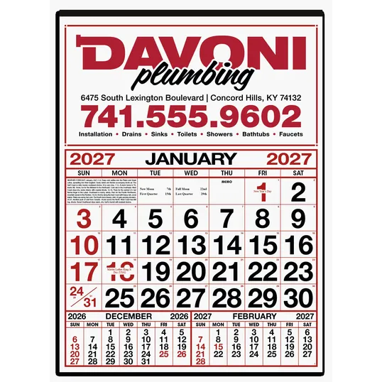 Skinner & Kennedy® Commercial 12-Sheet Calendar