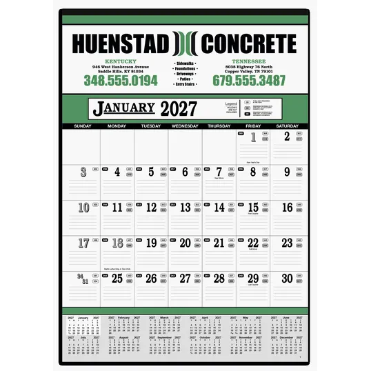 Skinner & Kennedy® Contractor's 13-Sheet Wall Calendar — view 2