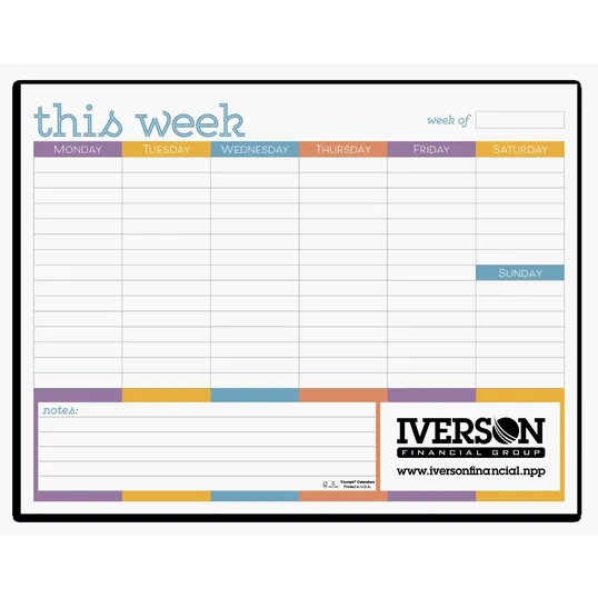 Triumph® Calendars Small Weekly Desk Pad — view 6
