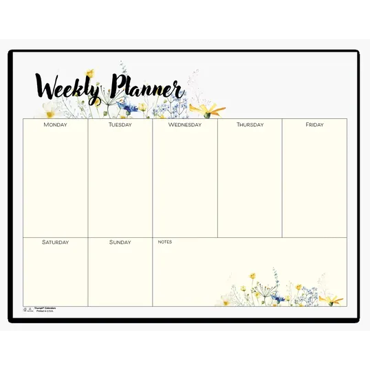 Triumph® Calendars Small Weekly Desk Pad - Floral — view 2