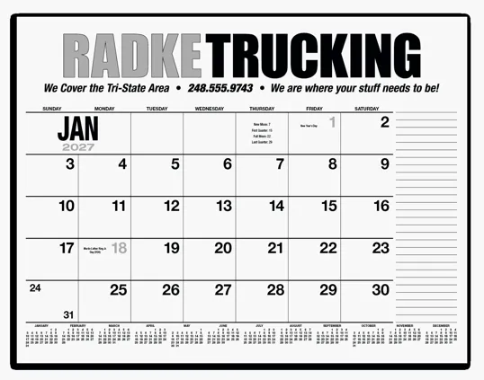 HotLine® Products 13-Month Desk Pad Calendar — view 2