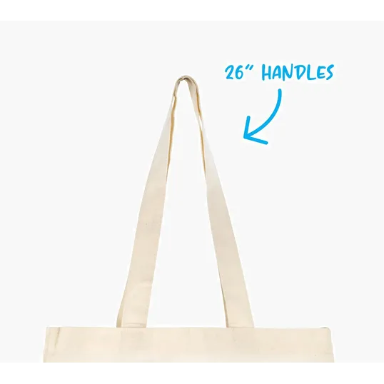 Good Value™ Natural Economy Cotton Tote with 26" Self Handles — view 7