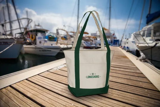 Standard Boat Bag Cotton Canvas Tote with Zippered Top — view 16
