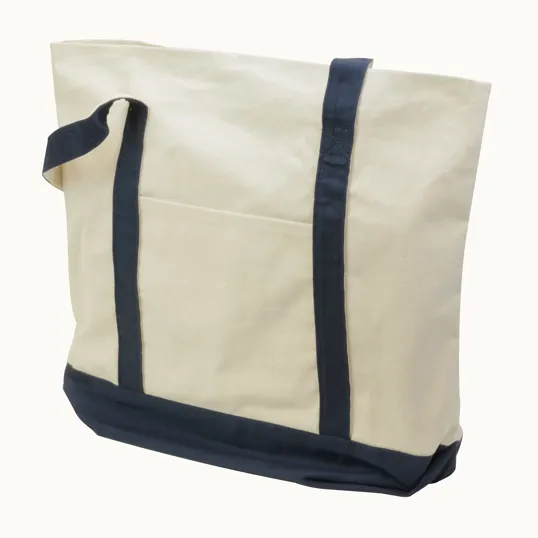 Standard Boat Bag Cotton Canvas Tote with Zippered Top — view 11