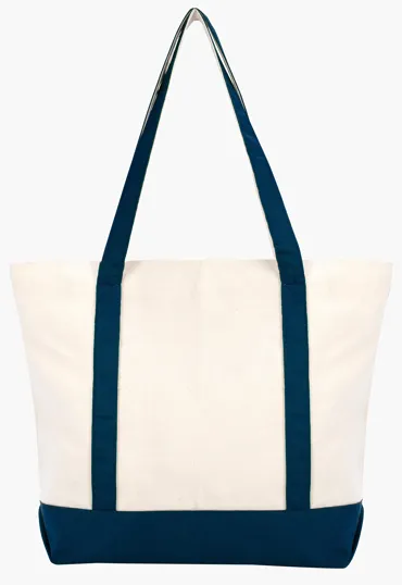 Standard Boat Bag Cotton Canvas Tote with Zippered Top — view 13
