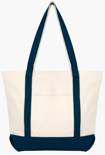Standard Boat Bag Cotton Canvas Tote with Zippered Top — view 14