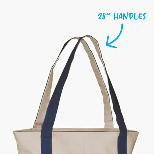 Standard Boat Bag Cotton Canvas Tote with Zippered Top — view 20