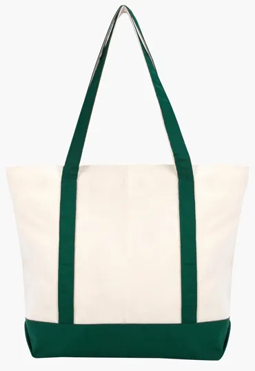 Standard Boat Bag Cotton Canvas Tote with Zippered Top — view 9