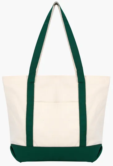Standard Boat Bag Cotton Canvas Tote with Zippered Top — view 10