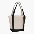 Standard Boat Bag Cotton Canvas Tote with Zippered Top — view 17