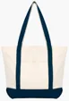 Standard Boat Bag Cotton Canvas Tote with Zippered Top — view 14