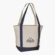 Standard Boat Bag Cotton Canvas Tote with Zippered Top — view 19