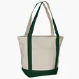 Standard Boat Bag Cotton Canvas Tote with Zippered Top — view 18