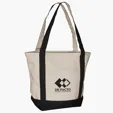 Standard Boat Bag Cotton Canvas Tote with Zippered Top — view 15