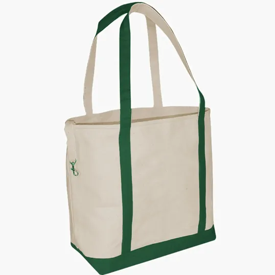 Small Accent Boat Bag Cotton Tote with 2-Ply Handles — view 5