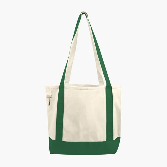 Small Accent Boat Bag Cotton Tote with 2-Ply Handles — view 6