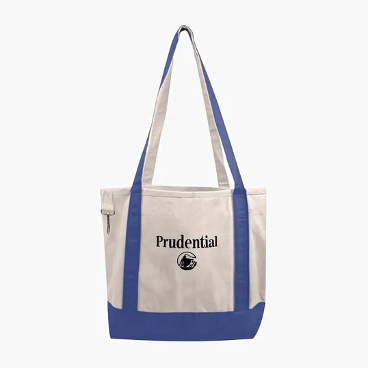 Small Accent Boat Bag Cotton Tote with 2-Ply Handles — view 10
