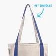 Small Accent Boat Bag Cotton Tote with 2-Ply Handles — view 14