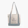Small Accent Boat Bag Cotton Tote with 2-Ply Handles — view 12