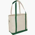 Small Accent Boat Bag Cotton Tote with 2-Ply Handles — view 5