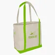 Small Accent Boat Bag Cotton Tote with 2-Ply Handles — view 13