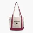 Small Accent Boat Bag Cotton Tote with 2-Ply Handles — view 11