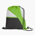 Good Value™ Tri-Color Drawcord Drawstring Bag with Front Pocket — view 2