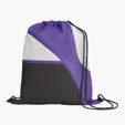 Good Value™ Tri-Color Drawcord Drawstring Bag with Front Pocket — view 4
